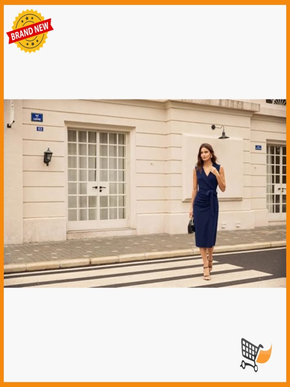 Sleeveless Ruched Bodycon Midi Dress with Belt Office Work - Picture 6 of 7